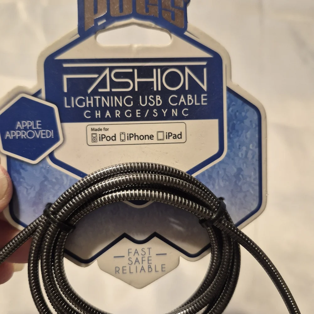 Gray Charging Cable New For Iphone Ipad Or Ipod